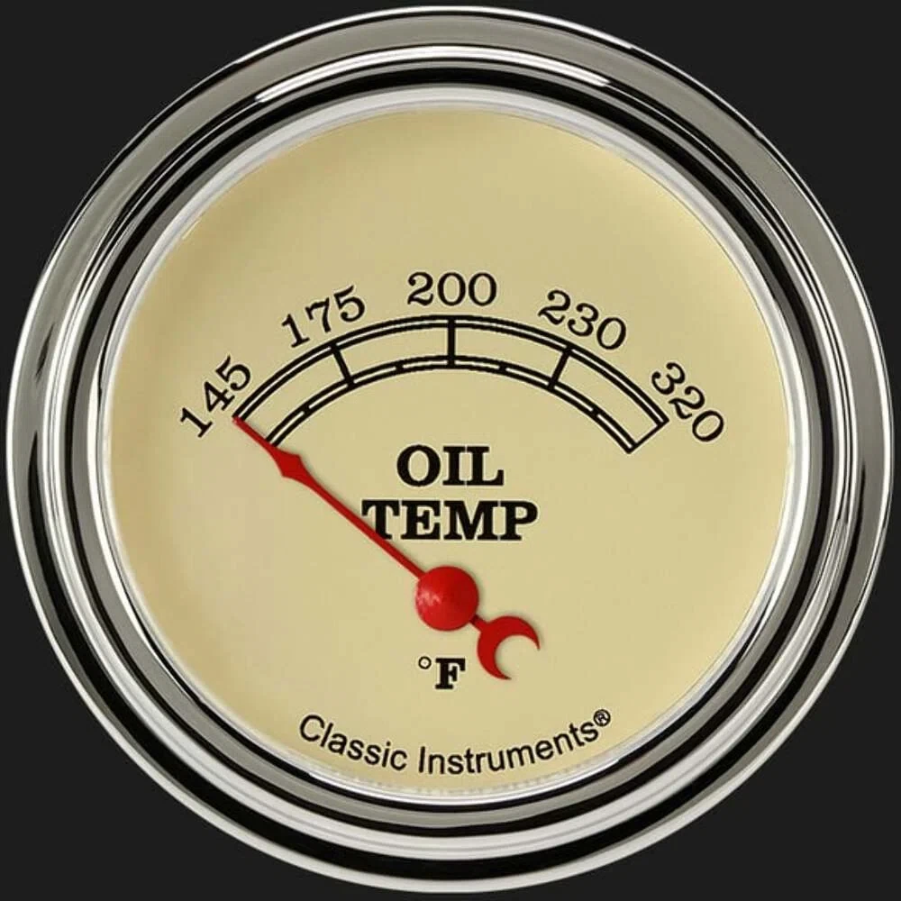 Vintage 2 5_8_ Oil Temperature Gauge VT228SLF